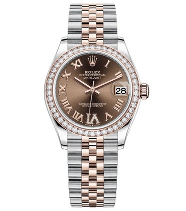 Rolex Lady-Datejust Replica Swiss Watch 278381RBR-0006 Chocolate Dial (High End)