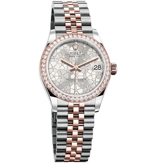 Rolex Lady-Datejust 31 Swiss Watch 278381RBR-0032 Rose Gold Jubilee Floral Dial (High End)