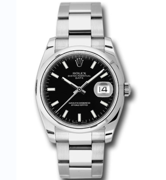 Rolex Oyster Perpetual Date 115200-0004 Automatic Replica Watch Black Dial 34mm