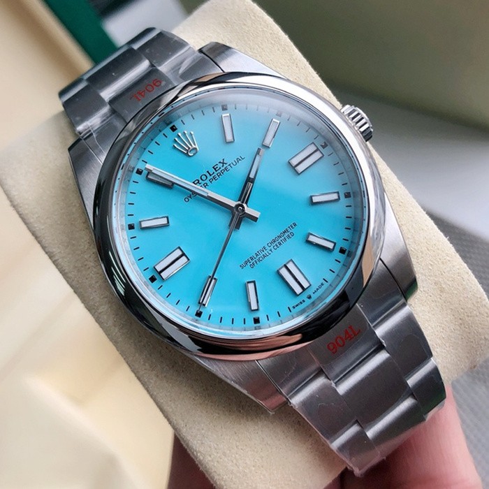 Rolex Oyster Perpetual Replica Swiss Watch 126000-0006 Ice Blue Dial 36mm (High End)