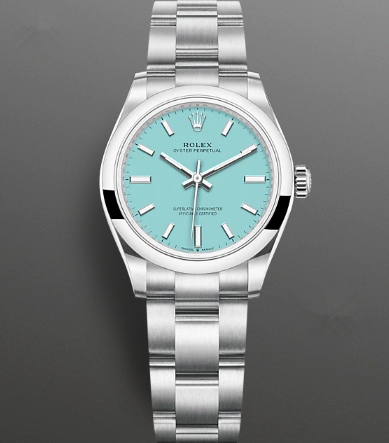 Rolex Oyster Perpetual Replica Swiss Watch 277200-0007 Ice Blue Dial 31mm (High End)