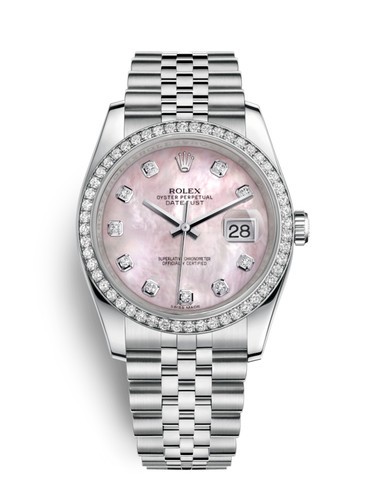 Replica Rolex Datejust Swiss Watches 116244-0013 Pink Mop 36mm (High End)