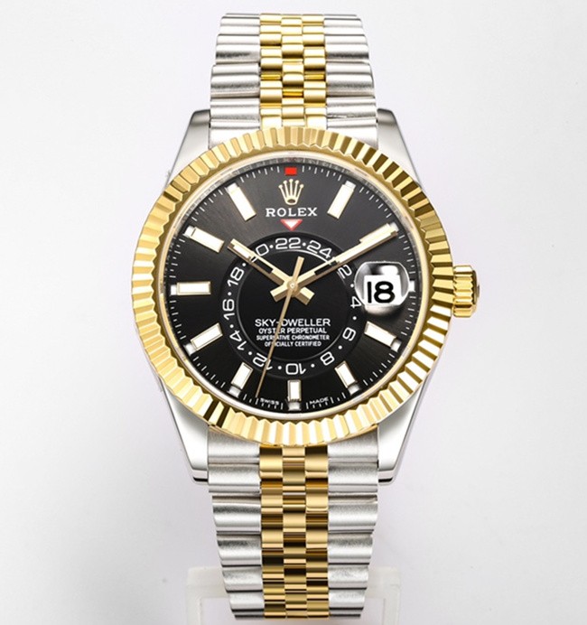 Rolex Sky-Dweller Replica Swiss Watch 326933-0005 Black Dial (High End)