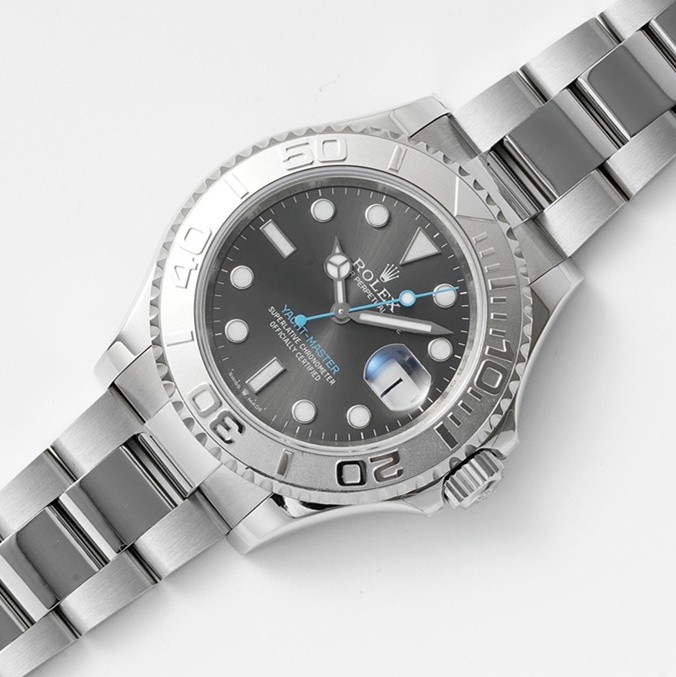 Rolex Yacht-Master 2016 Basel Automatic Watch 116622 Gray Dial Blue Hands (Super Model)