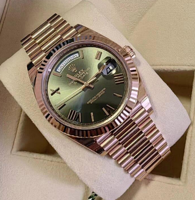 Rolex Day-Date II Replica Swiss Watches 228235-0025 Green Dial (High End)